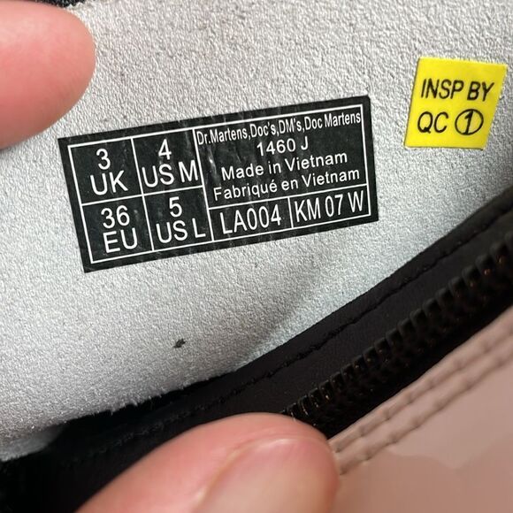 Dr Martens 1460 Pascal White Patent Leather 8-Eye Zip Women’s Sz 5 Combat Boots - Picture 6 of 11